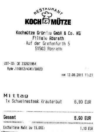 rpva H�ffner Kochm�tze Restaurant